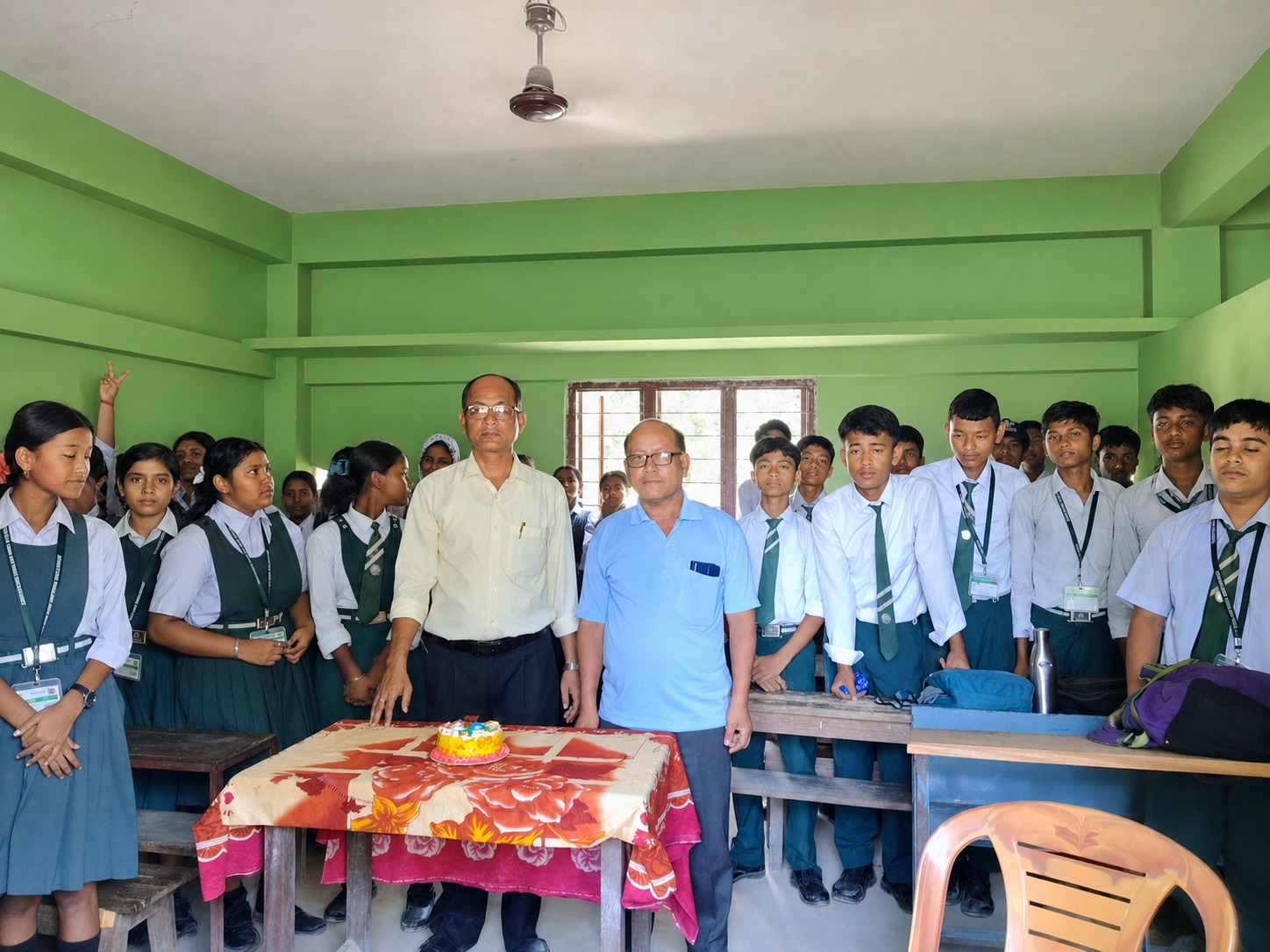 teacher with students